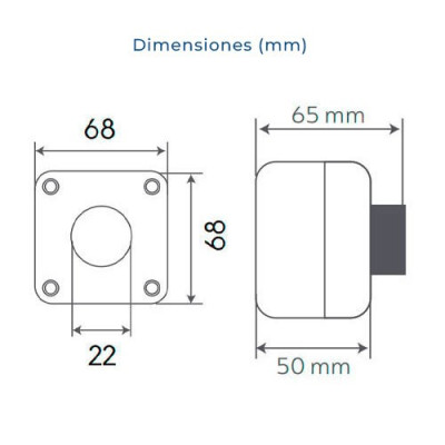 Caja con pulsador verde de Marcha 1NA IP65-imagen_B