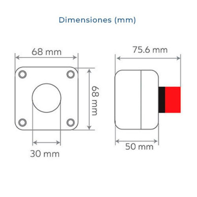 Caja con Paro de emergencia 1NC IP65-imagen_B