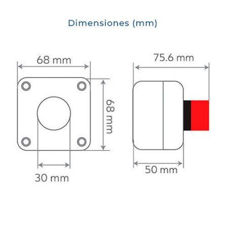 Caja con Paro de emergencia 1NC IP65-imagen_B