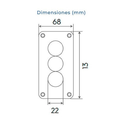 Caja para botonera con 3 huecos vacios-imagen_B