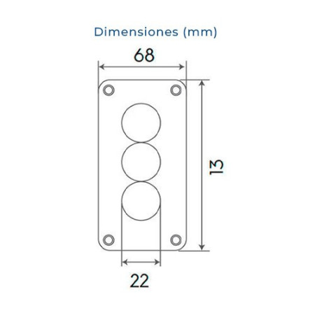 Caja para botonera con 3 huecos vacios-imagen_B