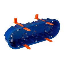 Caja empotrar en Pladur de 3 mecanismos fijacion por bridas-imagen_A