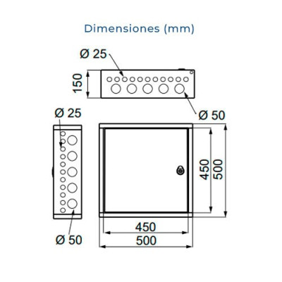 Armario registro secundario de 45x45x15 cm con placa montaje-imagen_B