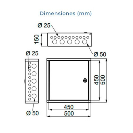 Armario registro secundario de 45x45x15 cm con placa montaje-imagen_B