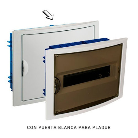 Cuadro electrico de Empotrar para PLADUR de 14 elementos con puerta blanca SOLERA 5012HGW-imagen_B