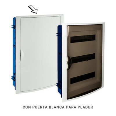 Cuadro electrico de Empotrar para PLADUR de 42 elementos con puerta blanca SOLERA 5260HGW-imagen_B