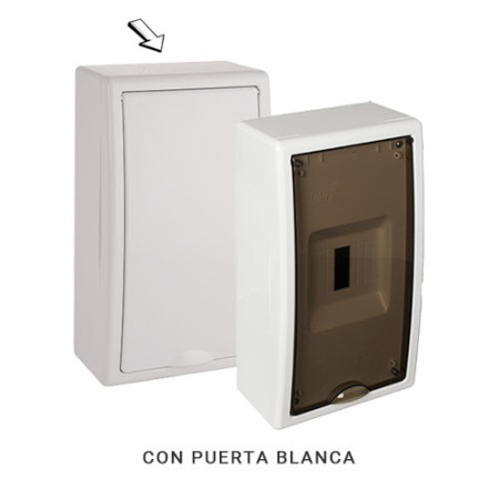 Cuadro electrico de Superficie de 4 elementos (ICP) hasta 63A con puerta blanca SOLERA 8209-imagen_B