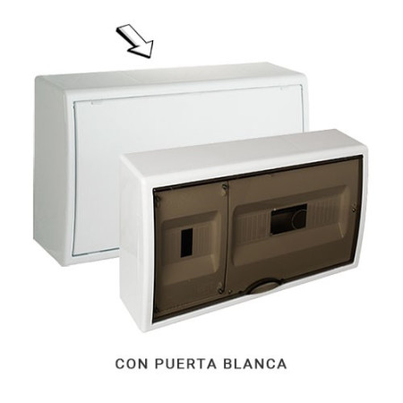 Cuadro electrico de Superficie de 12 elementos + ICP con puerta blanca SOLERA 8698-imagen_B