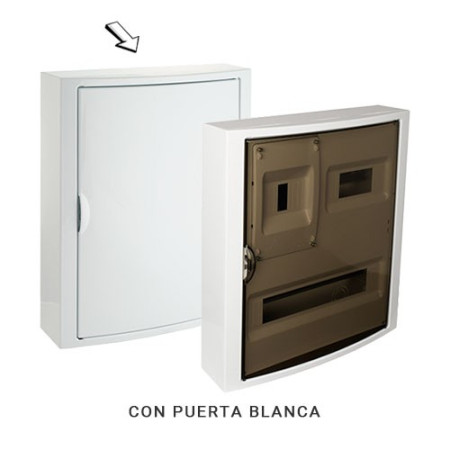 Cuadro electrico de Superficie de 20 elementos + ICP con puerta blanca SOLERA 5421-imagen_B