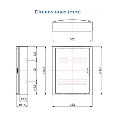 Cuadro electrico de Superficie de 20 elementos + ICP con puerta blanca SOLERA 5421-imagen_C