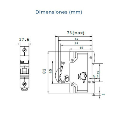 Automatico Magnetotermico WERDEN 1P 25A-imagen_B