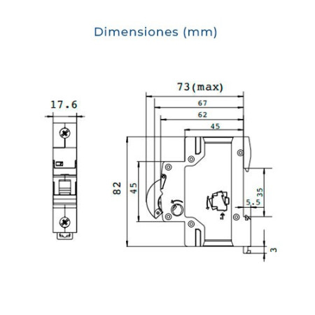 Automatico Magnetotermico WERDEN 1P 25A-imagen_B