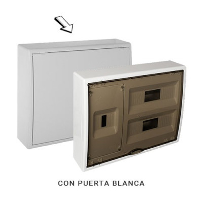 Cuadro electrico de Superficie de 24 elementos + ICP con puerta blanca SOLERA 8220-imagen_B