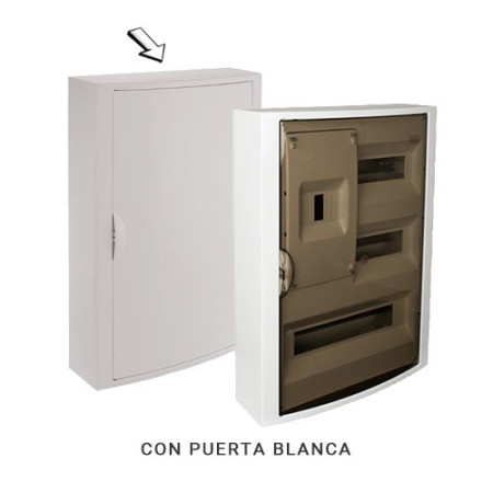 Cuadro electrico de Superficie de 30 elementos + ICP con puerta blanca SOLERA 5431-imagen_B