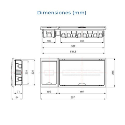 Cuadro electrico de Empotrar de 18 elementos + ICP con puerta blanca SOLERA 8880-imagen_C