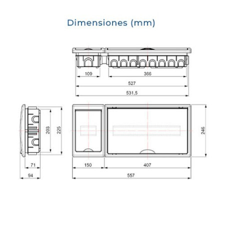 Cuadro electrico de Empotrar de 18 elementos + ICP con puerta blanca SOLERA 8880-imagen_C