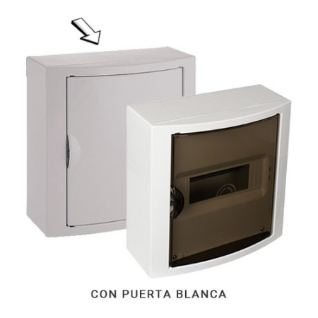 Cuadro electrico de Superficie de 8 elementos con puerta blanca SOLERA 5109-imagen_B