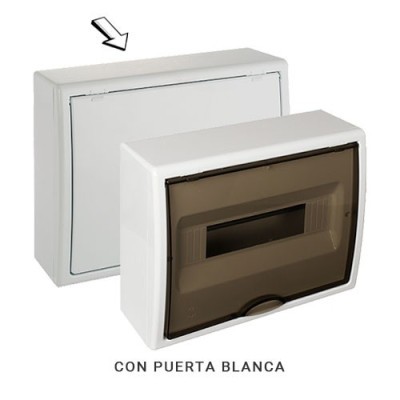 Cuadro electrico de Superficie de 12 elementos con puerta blanca SOLERA 8703-imagen_B