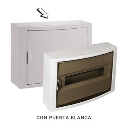 Cuadro electrico de Superficie de 14 elementos con puerta blanca SOLERA 5021-imagen_B