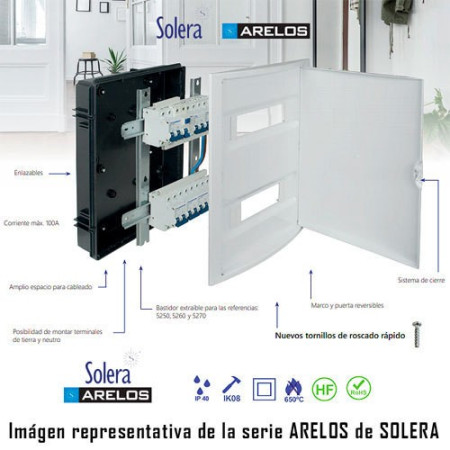 Cuadro electrico de Superficie de 14 elementos con puerta blanca SOLERA 5021-imagen_D