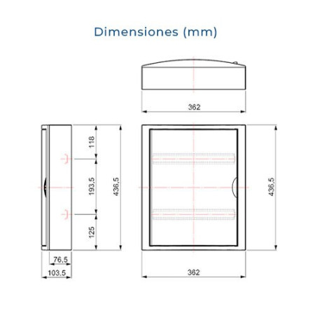 Cuadro electrico de Superficie de 28 elementos con puerta blanca SOLERA 5281-imagen_C