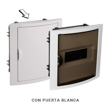Cuadro electrico de Empotrar de 8 elementos con puerta blanca SOLERA 5108-imagen_B