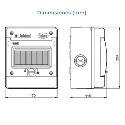 Cuadro electrico exterior estanco IP65 de 6 elementos SOLERA 1306B-imagen_B