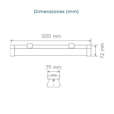 Pantalla estanca LED 36W luz fria 6000K de 120 cm de exterior IP65-IK08-imagen_B