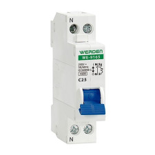 Automatico Magnetotermico WERDEN DPN 1P+Neutro 25A-imagen_A