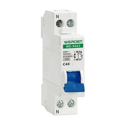 Automatico Magnetotermico WERDEN DPN 1P+Neutro 40A-imagen_A