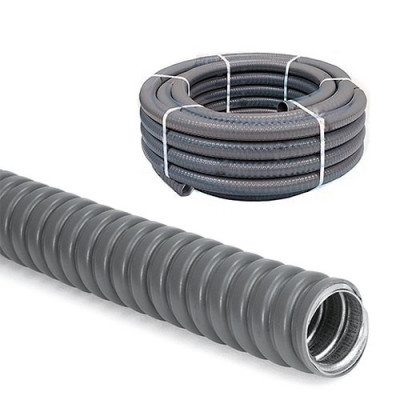 Tubo flexible helicoidal PG-13 metalico con PVC rollo de 25 mtrs.-imagen_A