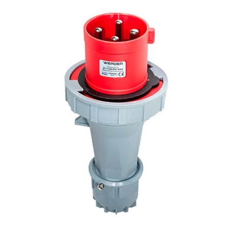 Enchufe Cetac clavija 3 Polos + Tierra, 63A roja IP67-imagen_A