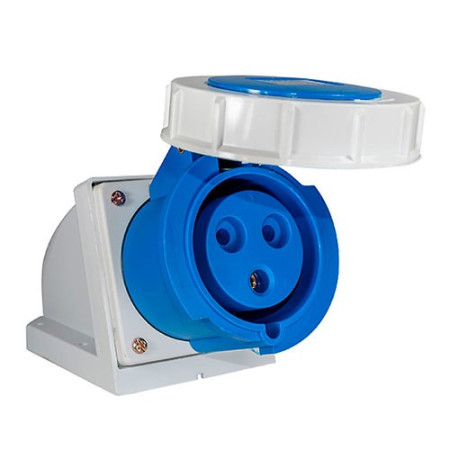 Base Cetac superficie 2 Polos + Tierra 32A azul IP44-imagen_A