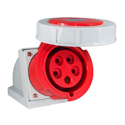 Base Cetac superficie 3 Polos + Neutro + Tierra 32A roja IP44-imagen_A