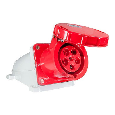 Base Cetac superficie 3 Polos + Neutro + Tierra 63A roja IP67-imagen_A