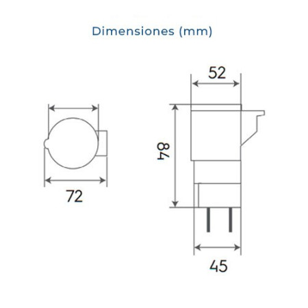 Adaptador Cetac de Macho Schuko a Hembra 2P+T 16A-imagen_B