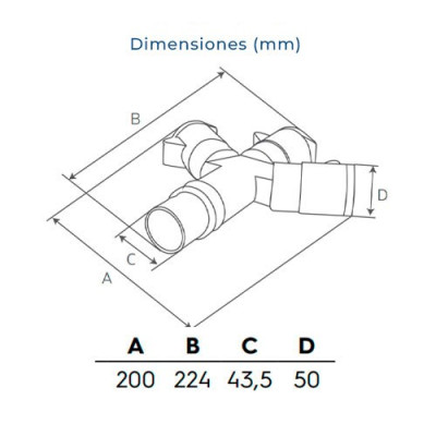 Multiplicador Cetac de Macho 2P+T 16A a 3 Hembras 2P+T 16A-imagen_B