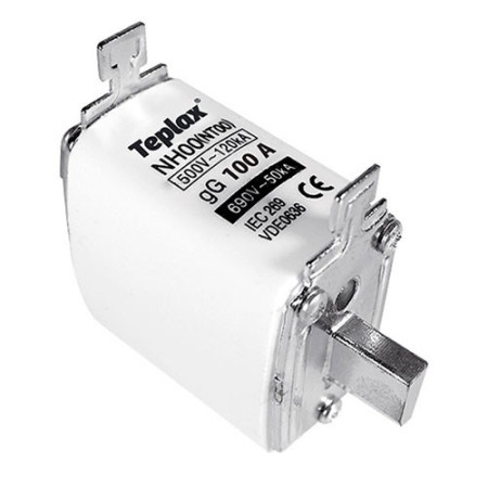 Fusible NH00 de 100A 500V AC clase gG-gL tipo cuchilla-imagen_A