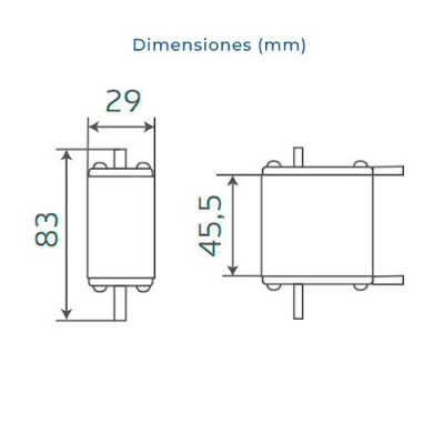 Fusible NH00 de 100A 500V AC clase gG-gL tipo cuchilla-imagen_B