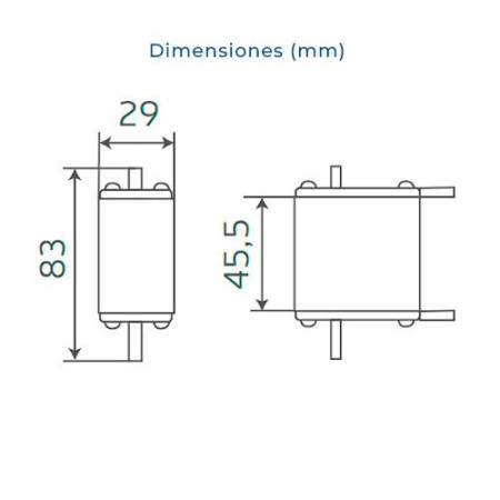 Fusible NH00 de 100A 500V AC clase gG-gL tipo cuchilla-imagen_B