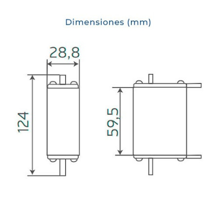 Fusible NH0 de 125A 500V AC clase gG-gL tipo cuchilla-imagen_B