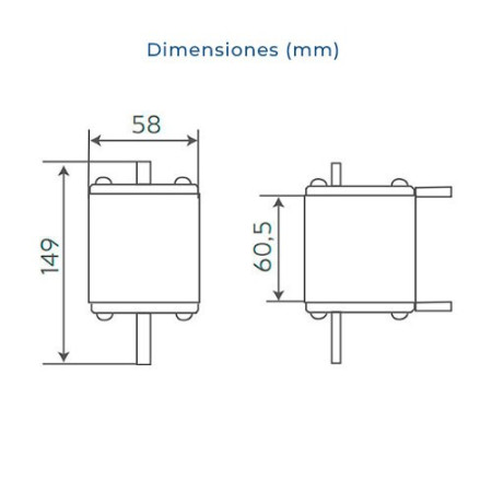 Fusible NH2 de 400A 500V AC clase gG-gL tipo cuchilla-imagen_B