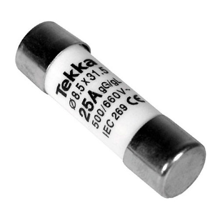 Fusible 8x31 de 25A (400V) clase gG 20kA tipo cilindrico-imagen_A