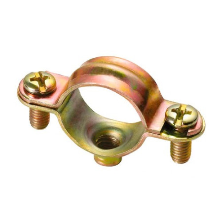 Abrazadera metalica bricomatada para tubo de acero de 20 mm-imagen_A