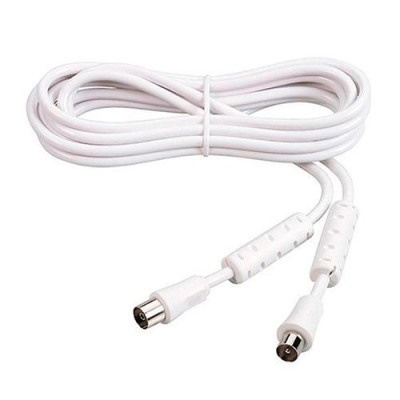 Prolongador de televisión de 1,5 m conector recto blanco-imagen_A