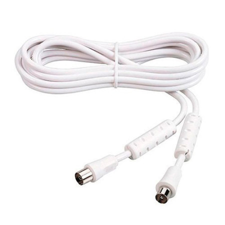 Prolongador de televisión de 2,5 m conector recto blanco-imagen_A