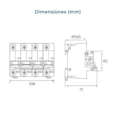 Automatico Magnetotermico WERDEN 4P 100A-imagen_B