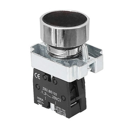 Pulsador con retorno negro 1 contacto abierto (1NA)-imagen_A