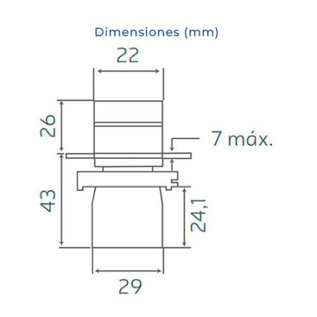 Selector sin retorno 2 contactos abierto-cerrado (1NA+1NC)-imagen_C