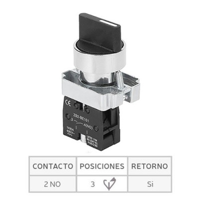 Selector con retorno 2 contactos abierto (2NA)-imagen_B